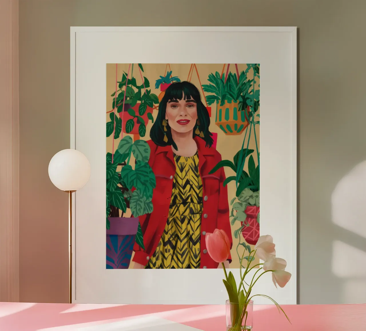 Una crescita vibrante poster con telaio in plastica da Petal Canvas