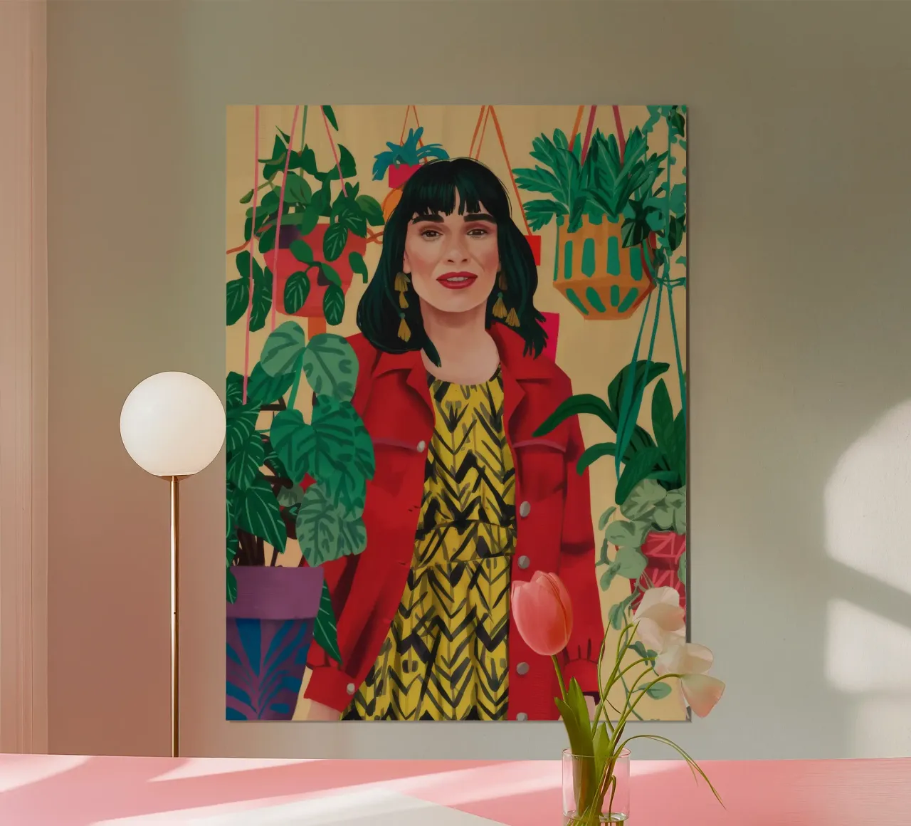 Una crescita vibrante poster con telaio in plastica da Petal Canvas