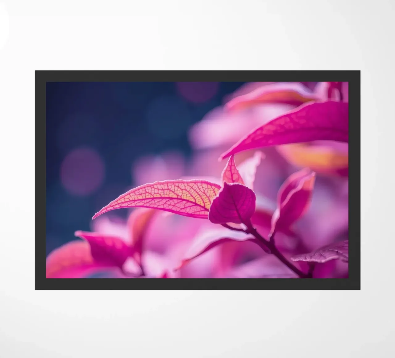 fogliame rosa illuminato da una luce soffusa in un look tranquillo zerbino da DesignDoodle