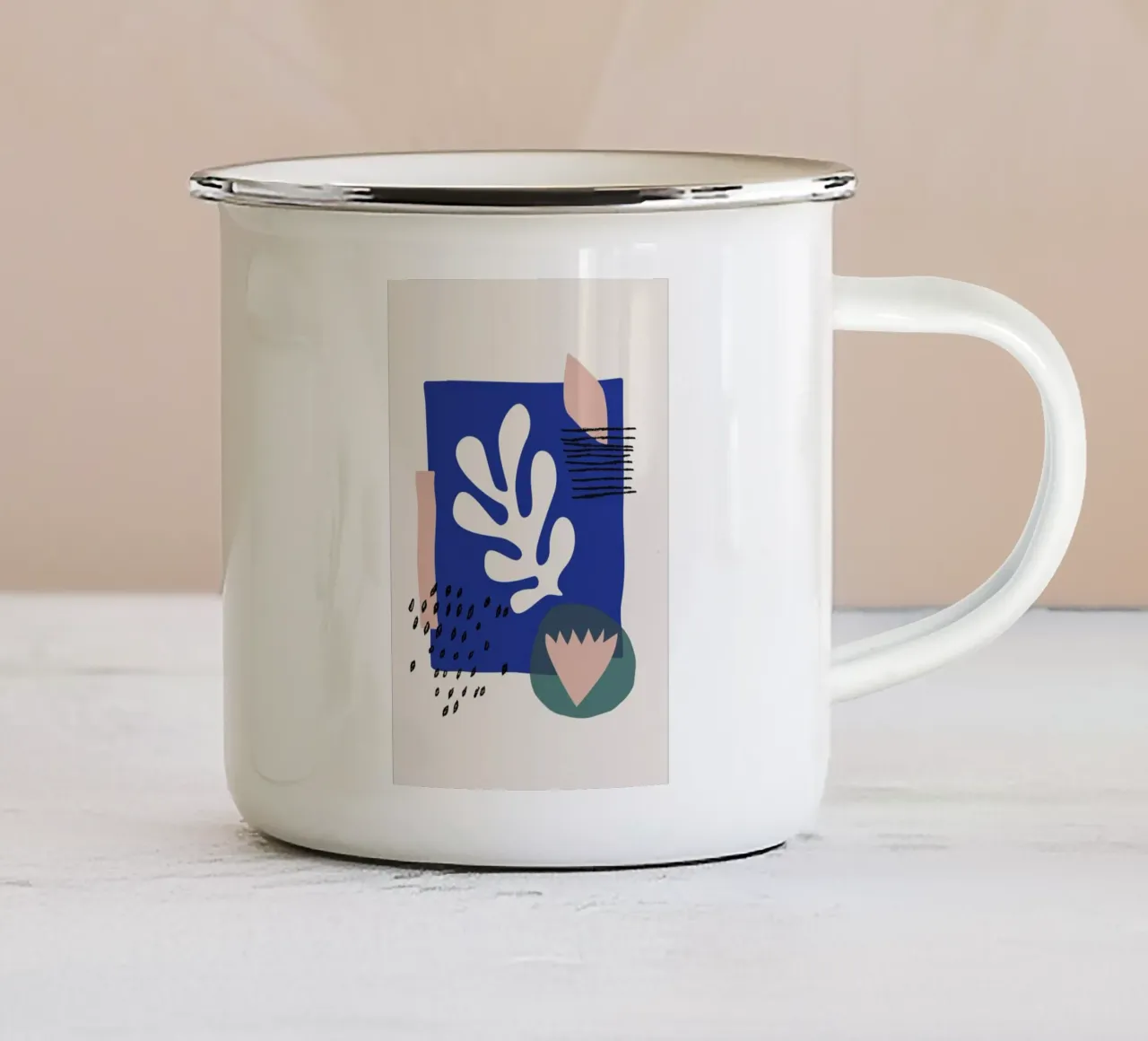 Spring Emaille Tasse von Pure