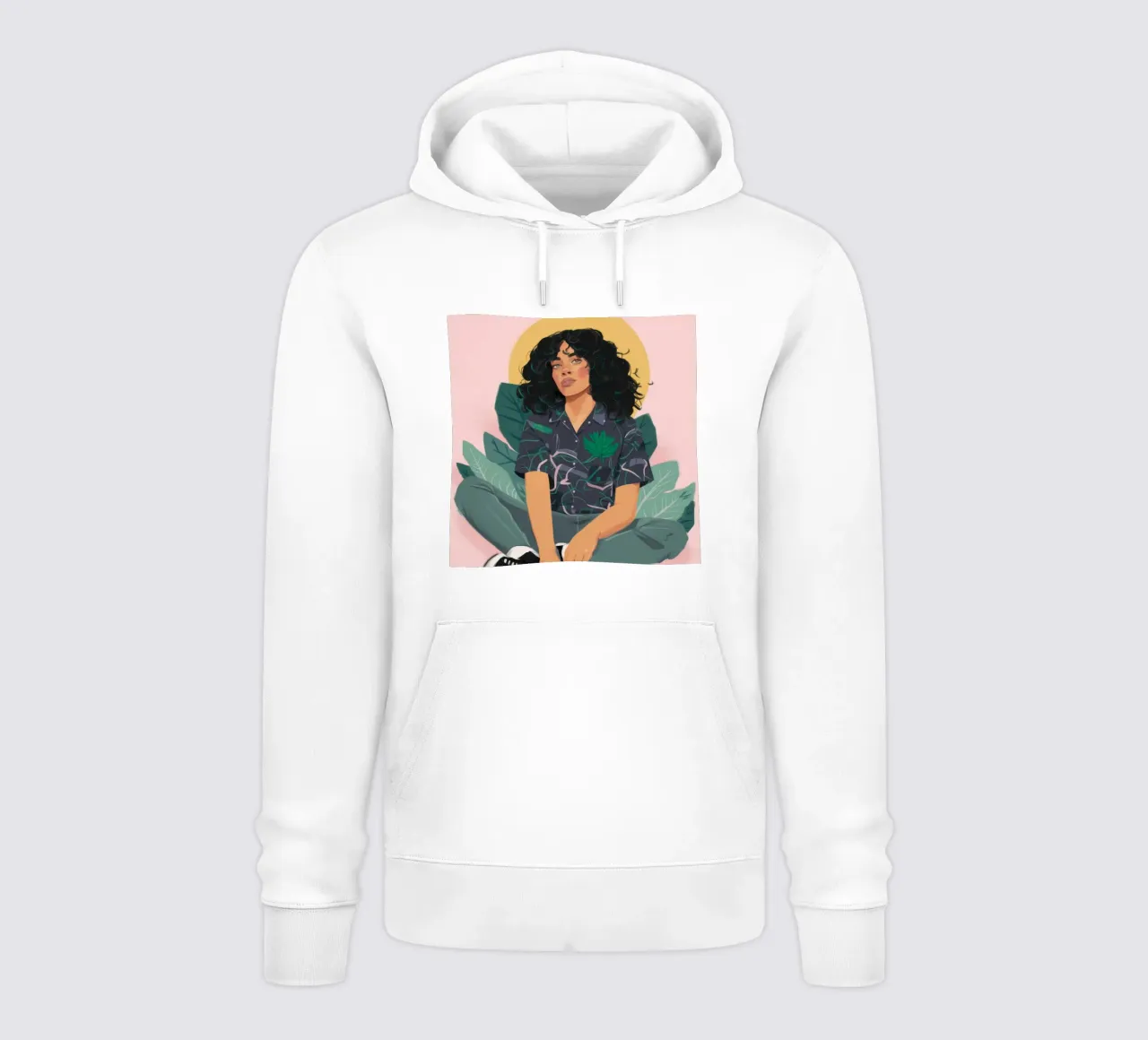 Riflesso naturale felpa con cappuccio da Petal Canvas