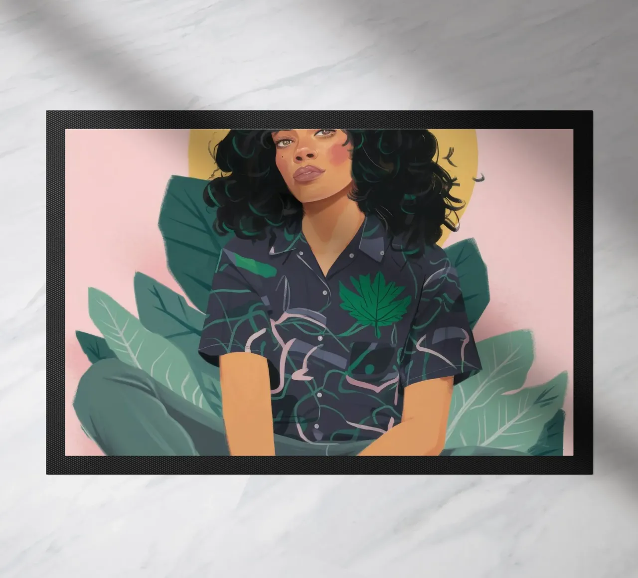 Natural Reflection doormat by Petal Canvas