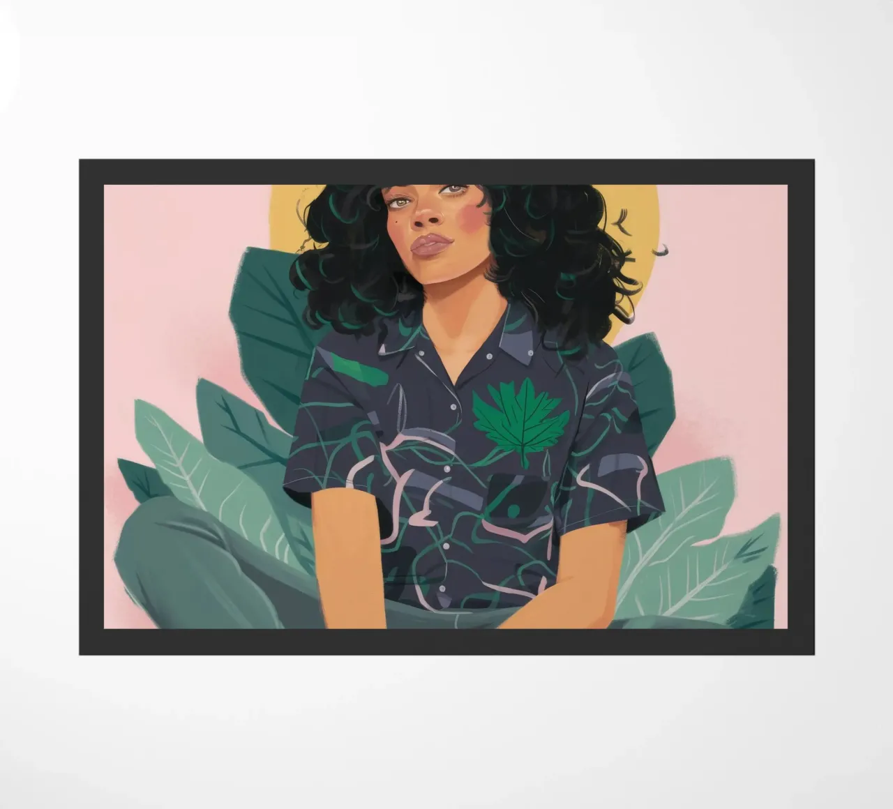 Natural Reflection doormat by Petal Canvas