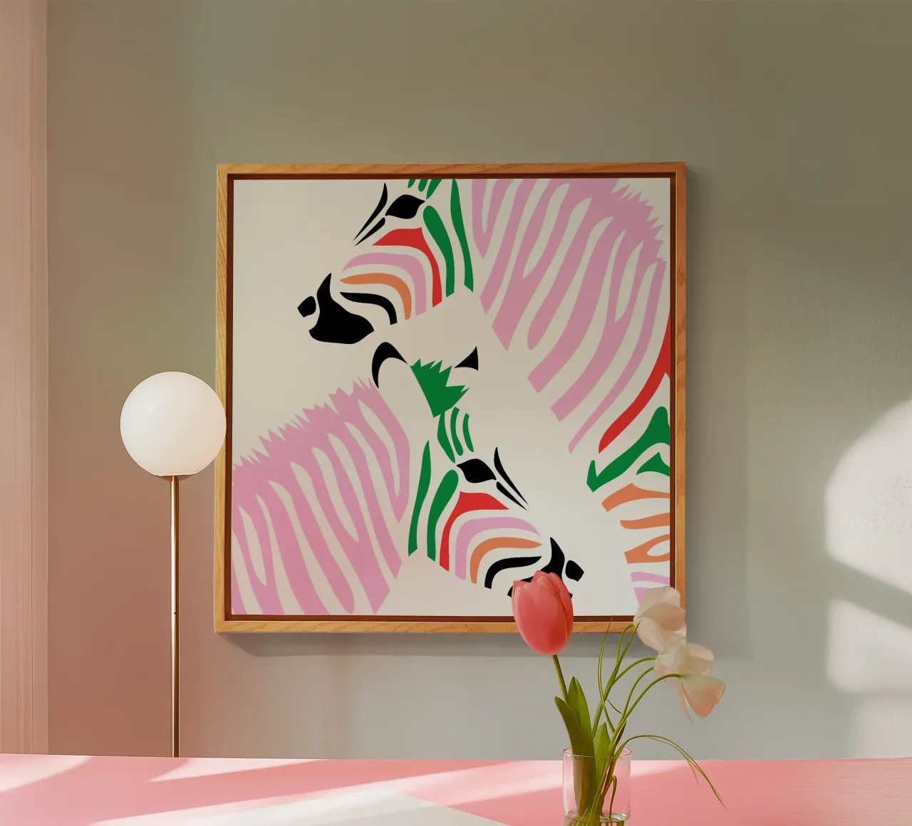 Nice zebra stripes plexiglass da Bureau Purpur