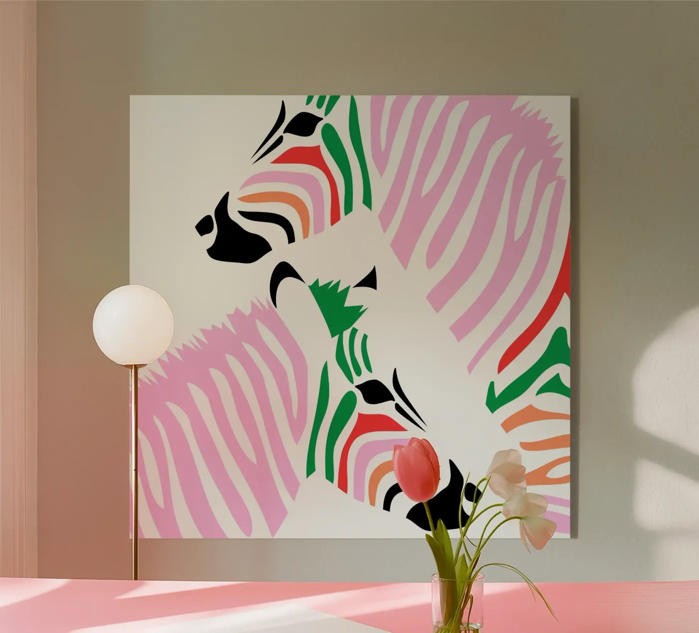 Nice zebra stripes plexiglass da Bureau Purpur
