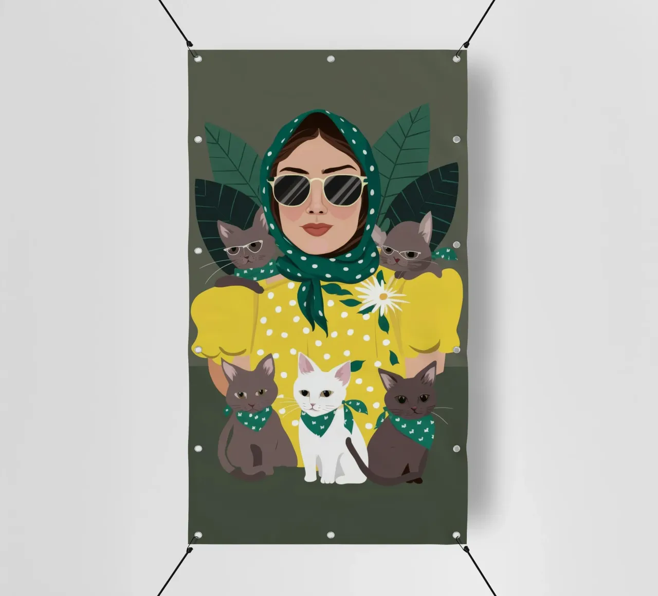 Accogliente compagnia telo in pvc da Petal Canvas
