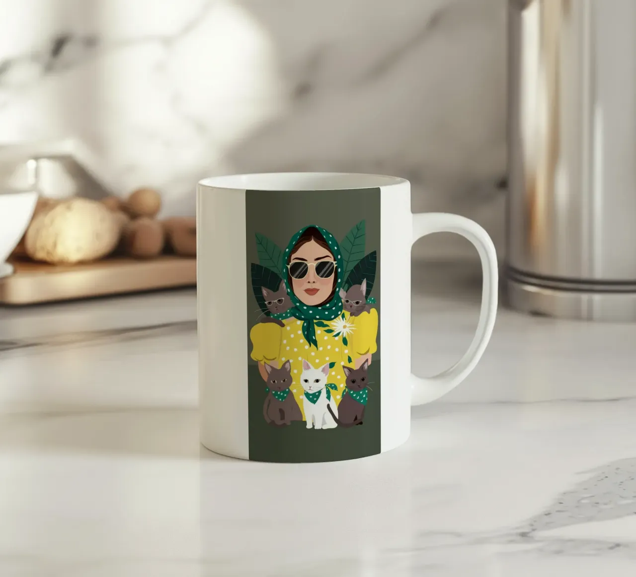 Accogliente compagnia tazza in ceramica da Petal Canvas