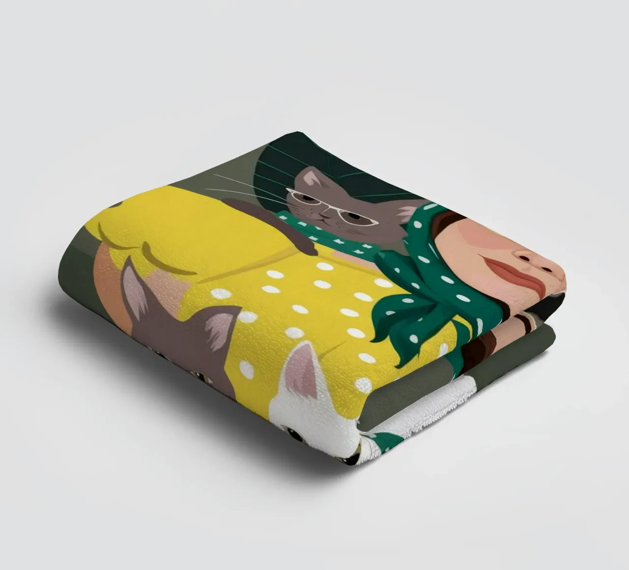 Gezellig gezelschap badhanddoek van Petal Canvas