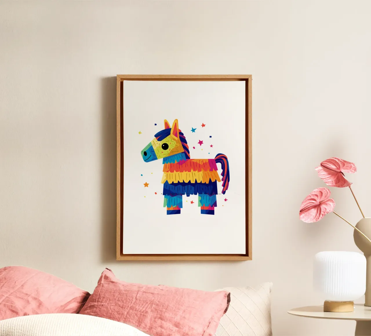Kleurrijke Pinata Nu Trending canvas met Baklijst van Urban Life