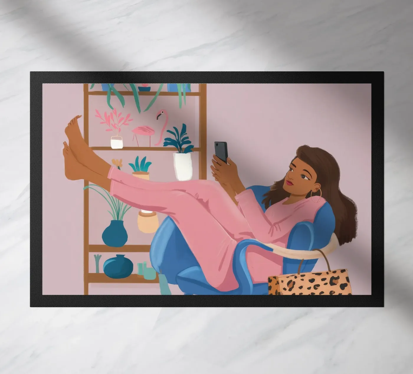 Relaxed Creativity deurmat van Petal Canvas