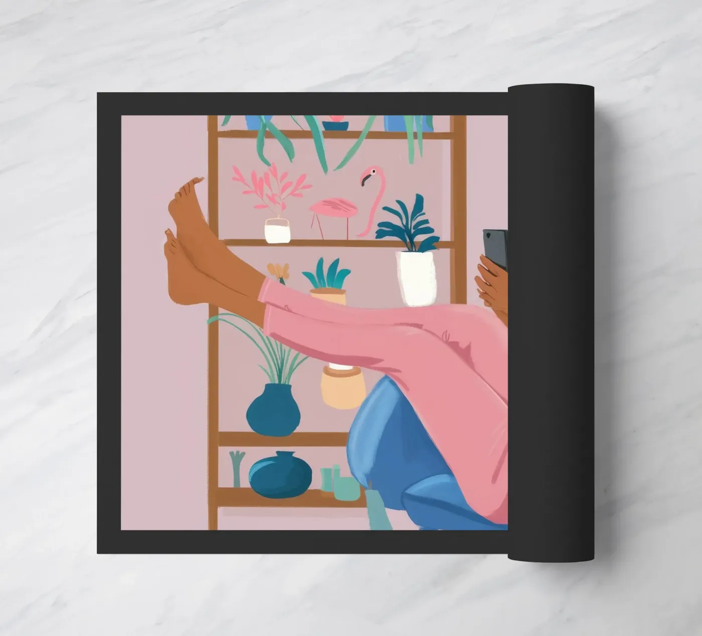 Relaxed Creativity deurmat van Petal Canvas