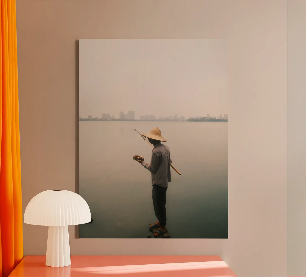 Stillness in the City of Hanoi tela con Cornice a cassetta da FujiPrints