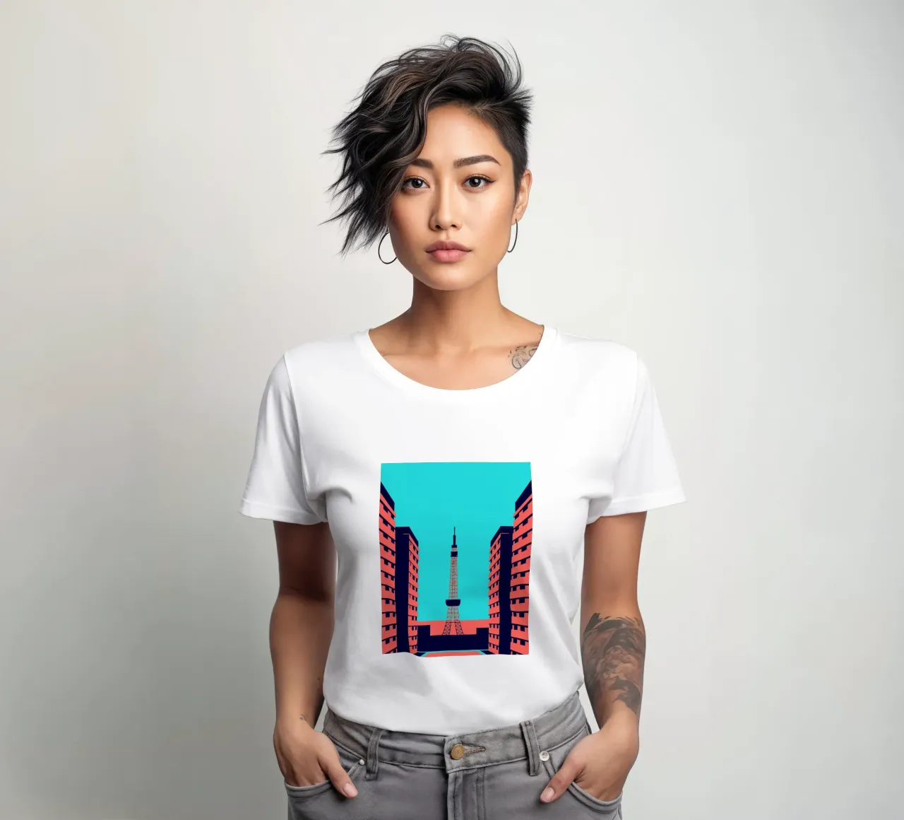 City of Paris women's fitted t-shirt by TODAY'S SHOP