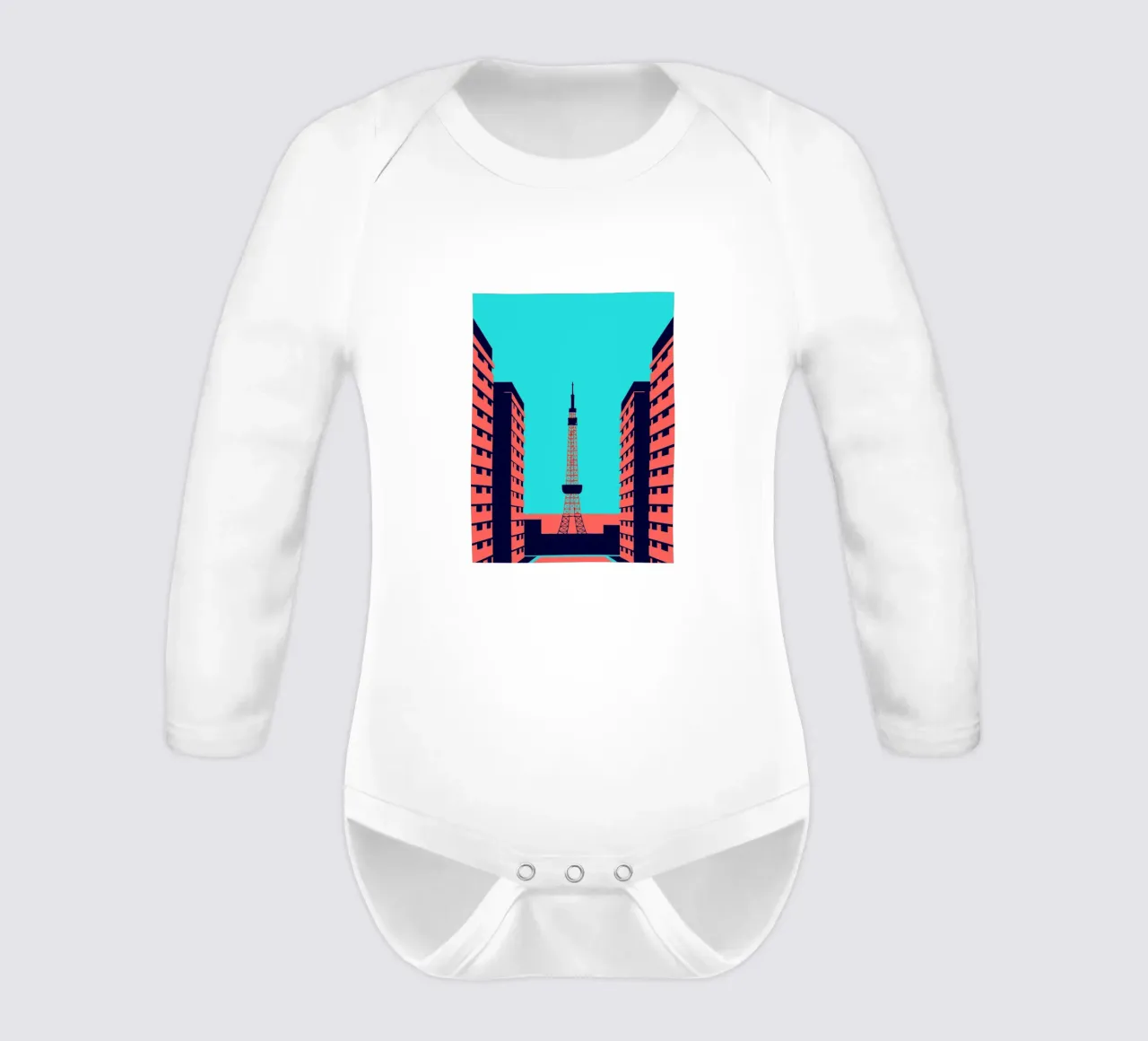 City of Paris long-sleeve baby romper by TODAY'S SHOP