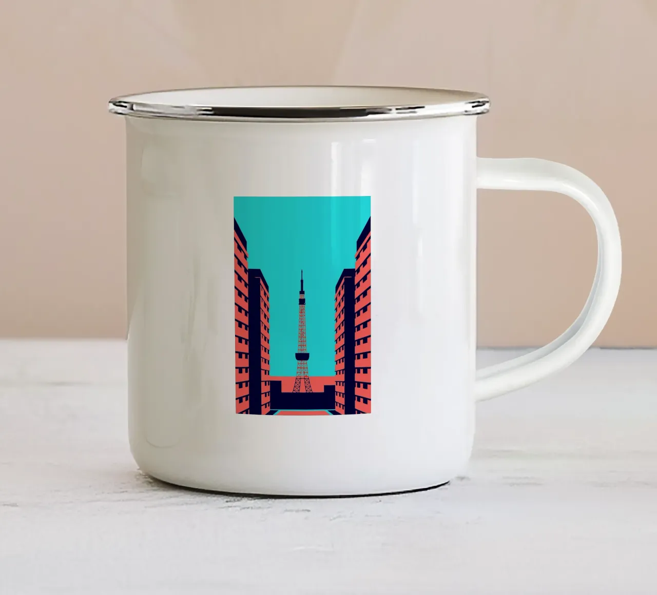 Città di Parigi tazza in smalto da TODAY'S SHOP