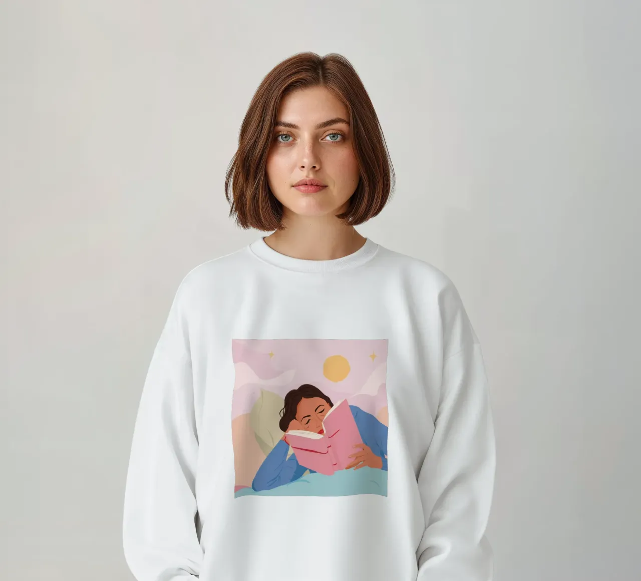 Lecture rêveuse sweat de Petal Canvas