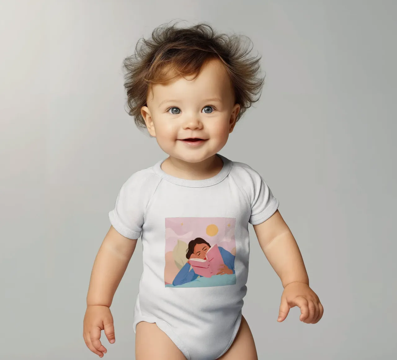 Lecture rêveuse body bébé de Petal Canvas