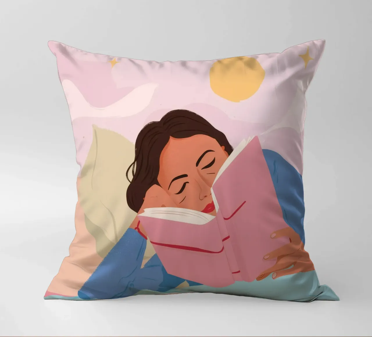 Lecture rêveuse coussin de Petal Canvas
