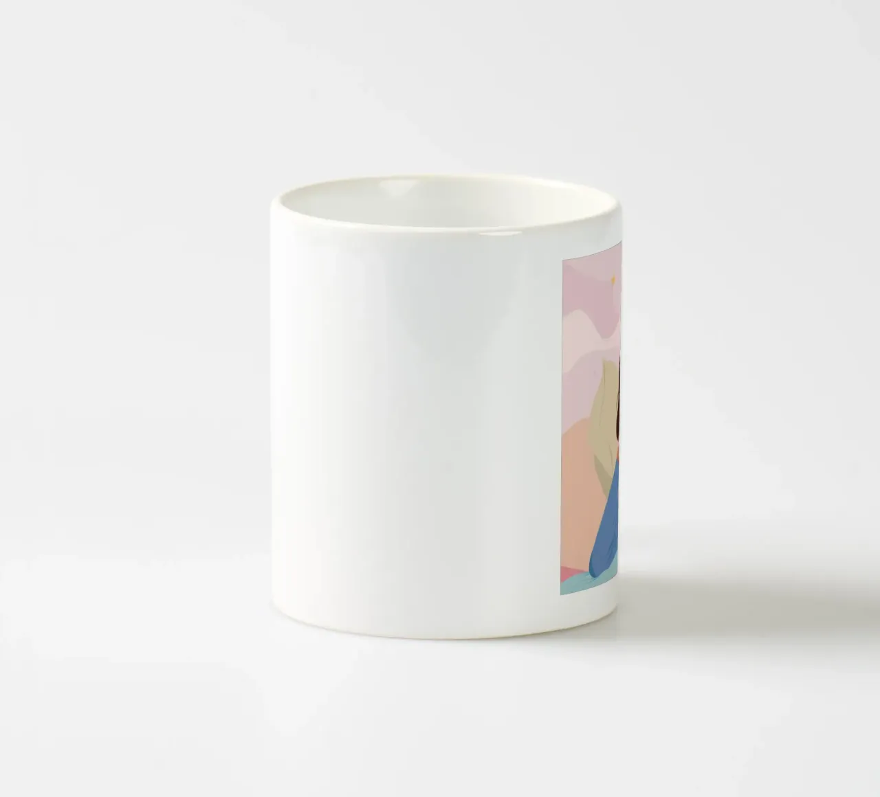 Lecture rêveuse mug en céramique de Petal Canvas