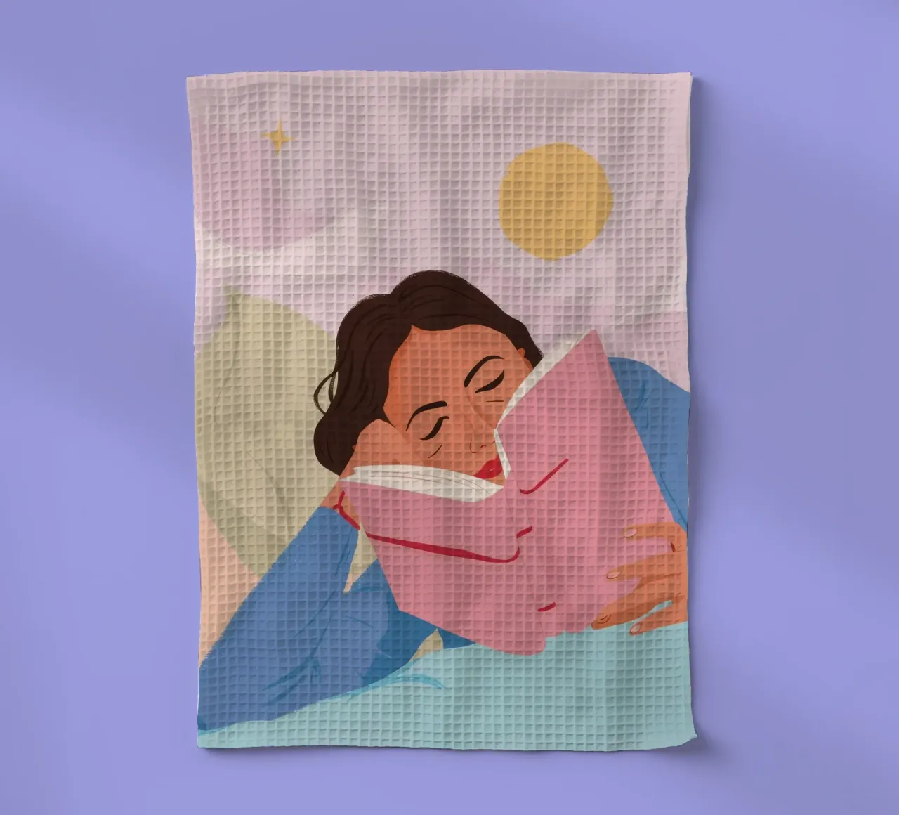 Lecture rêveuse torchon de Petal Canvas