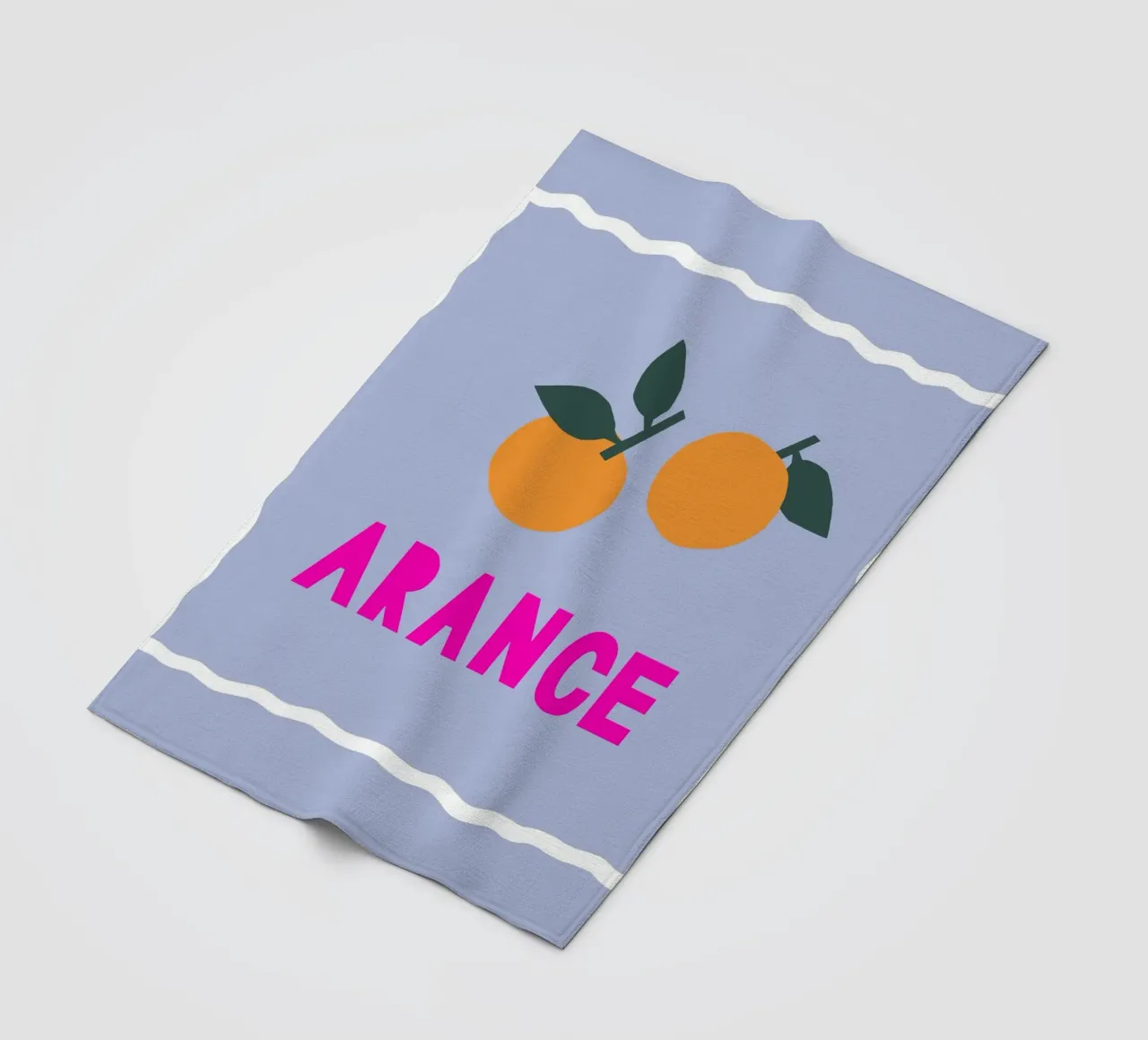 Papercut Sommerdesign Arance Orangen fleece blanket by Iris Knabenschuh Design