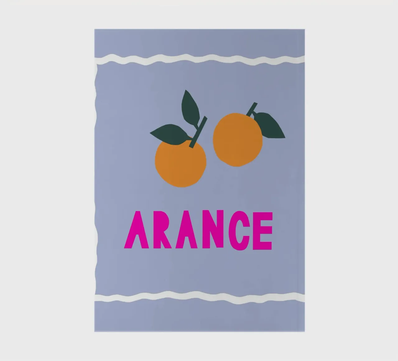 Papercut Sommerdesign Arance Orangen notebook by Iris Knabenschuh Design