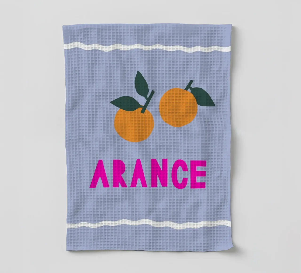 Papercut Sommerdesign Arance Orangen tea towel by Iris Knabenschuh Design