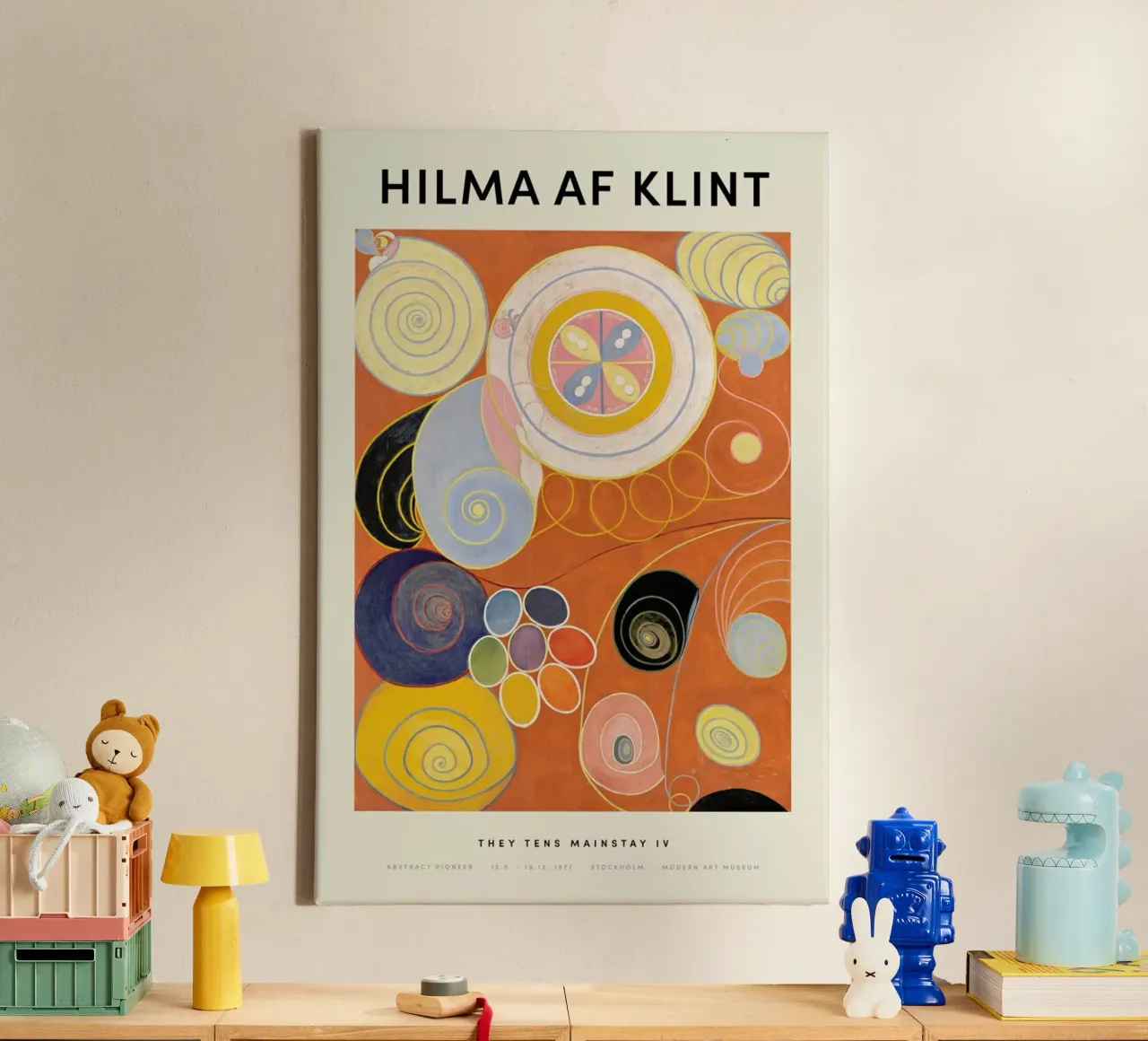Hilma af Klint - They Tens Mainstay IV tela con Cornice a cassetta da Vintage by JUNIQE