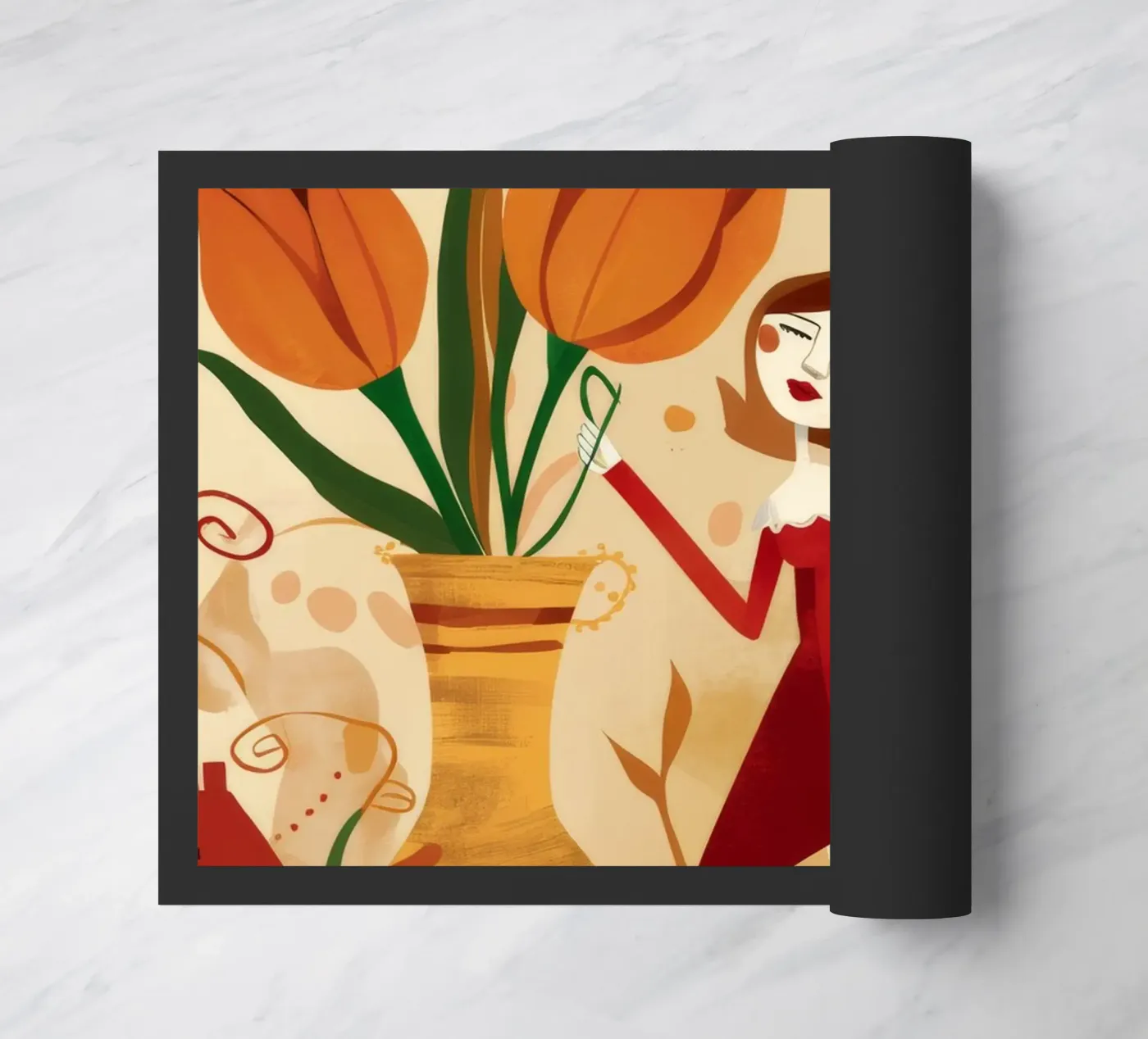 Fiore gioioso zerbino da Petal Canvas