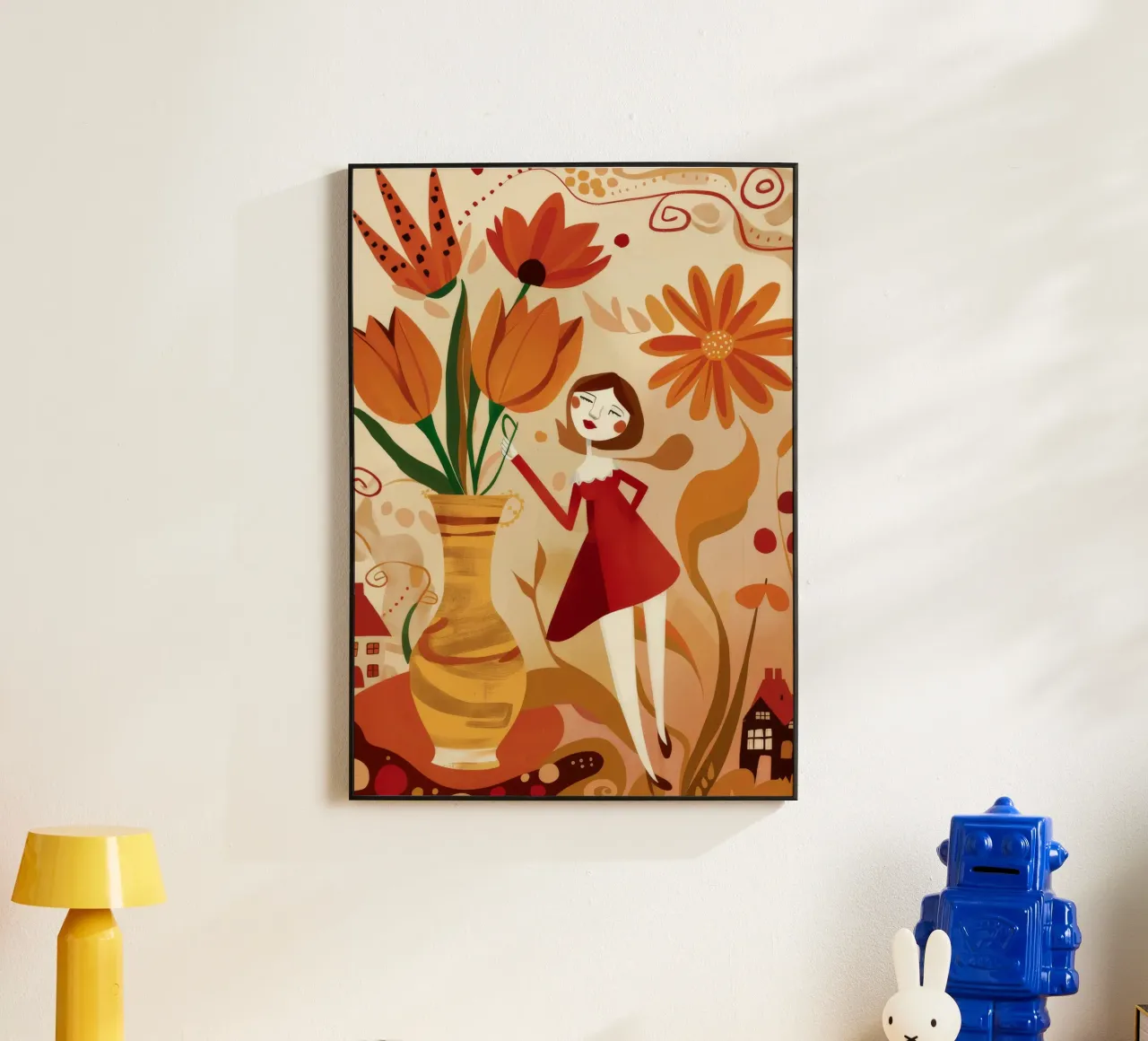 Flor alegre placa de forex de Petal Canvas