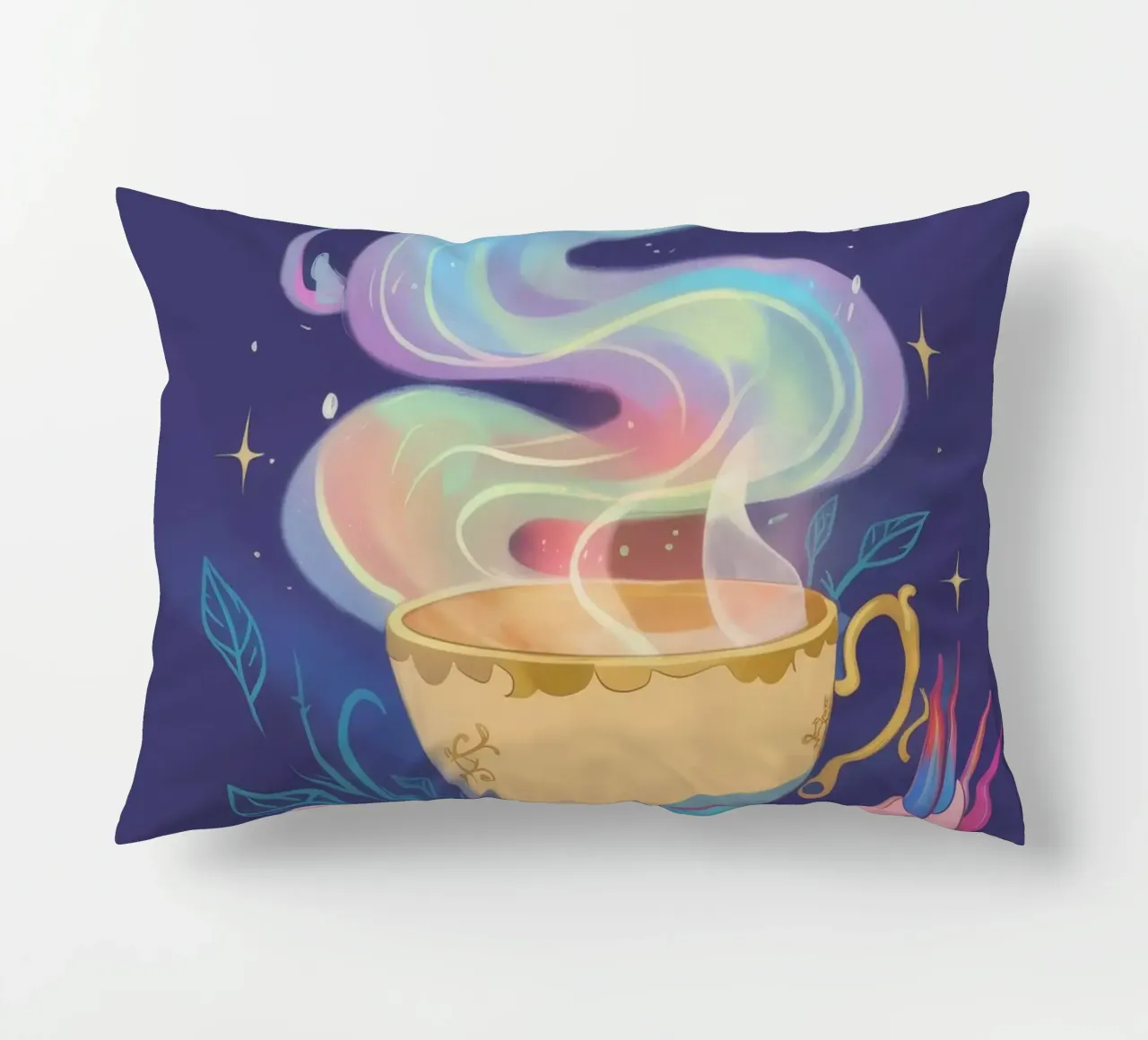 Mystical Brew decorative cushion by Petal Canvas