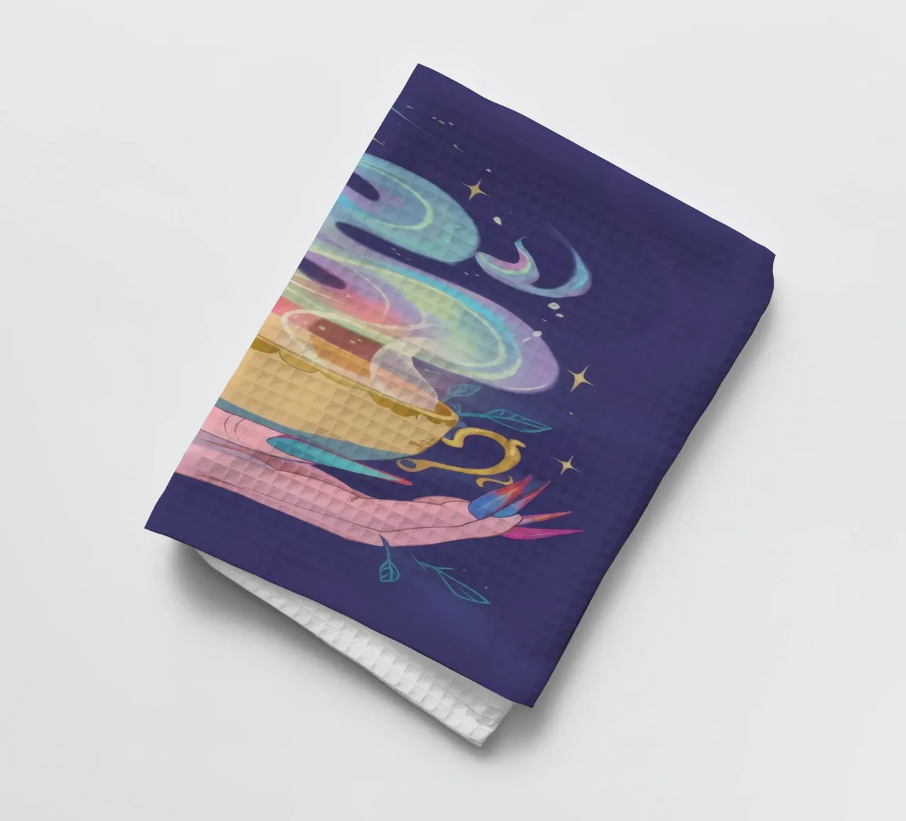 Mystical Brew tea towel by Petal Canvas