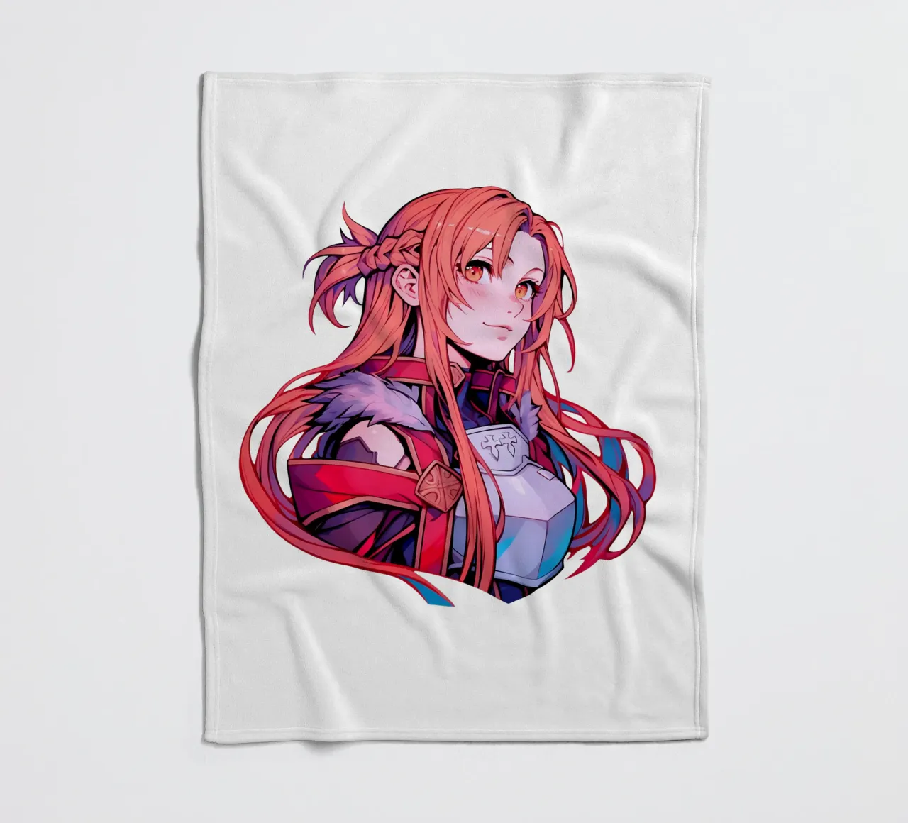 Anime di ragazze con i capelli lunghi di tendenza coperta in pile da Urban Life