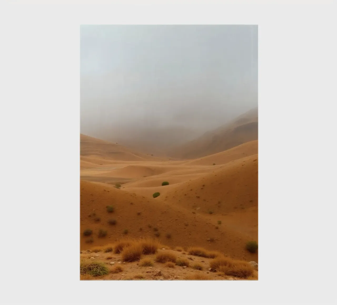 desert landscape under cloudy sky with gentle rolling dunes notebook by DesignDoodle