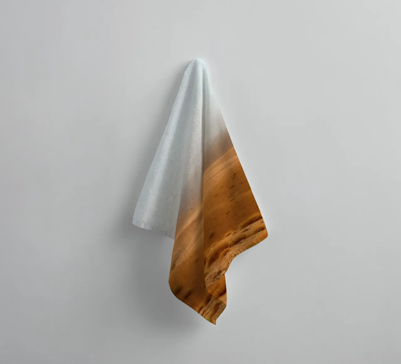 desert landscape under cloudy sky with gentle rolling dunes towel by DesignDoodle