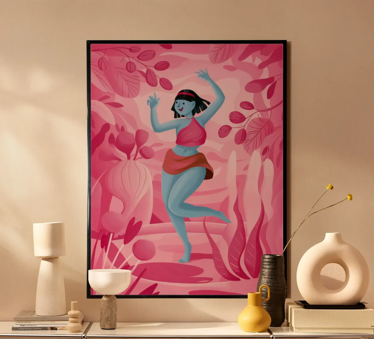 Beatitudine eterea della danza poster con telaio in plastica da Petal Canvas