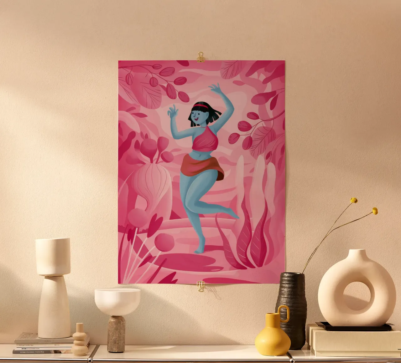 Beatitudine eterea della danza poster con telaio in plastica da Petal Canvas