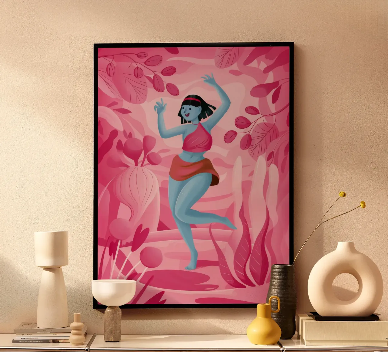 Beatitudine eterea della danza poster con telaio in plastica da Petal Canvas