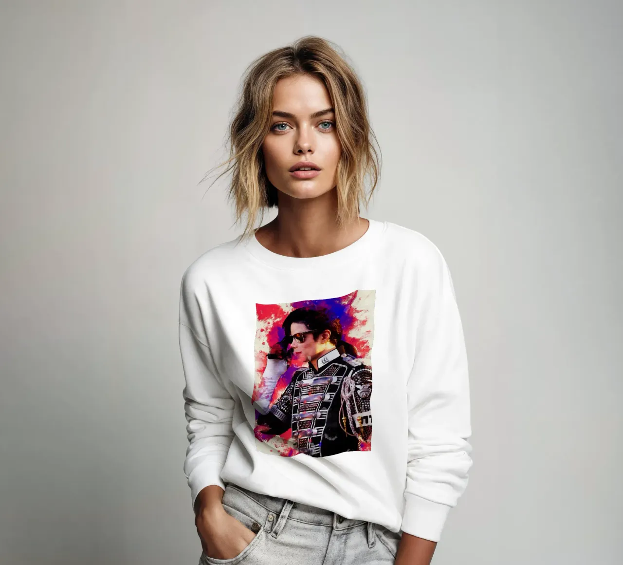 Mancha de retrato Michael Jackson sudadera de Gunawan Rb