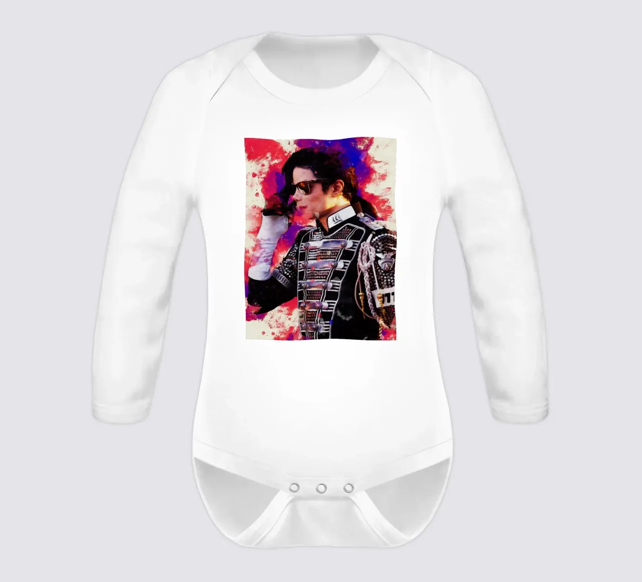 Smudge of Portrait Michael Jackson Langarm Babybody von Gunawan Rb