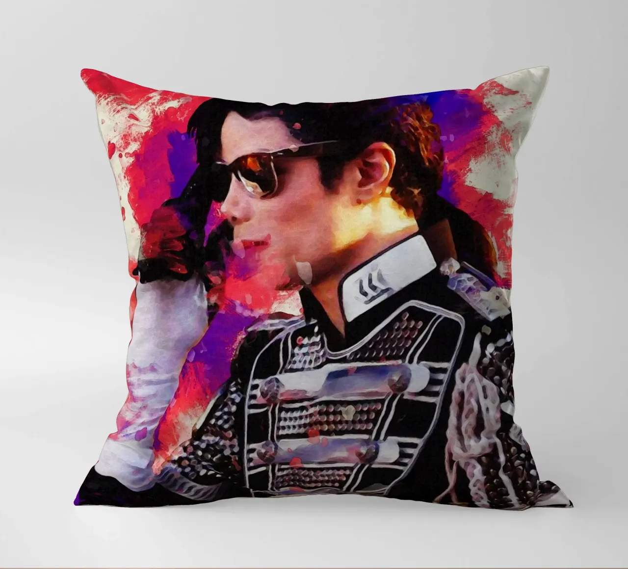 Smudge of Portrait Michael Jackson decorative cushion by Gunawan Rb