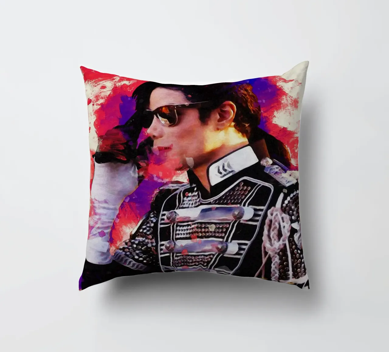 Smudge of Portrait Michael Jackson decorative cushion by Gunawan Rb