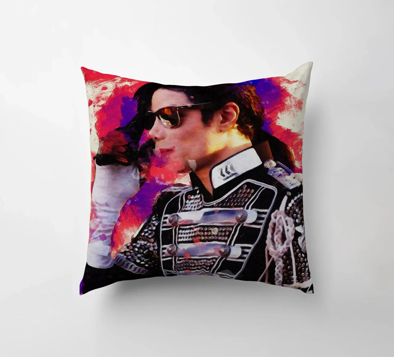 Smudge of Portrait Michael Jackson decorative cushion by Gunawan Rb