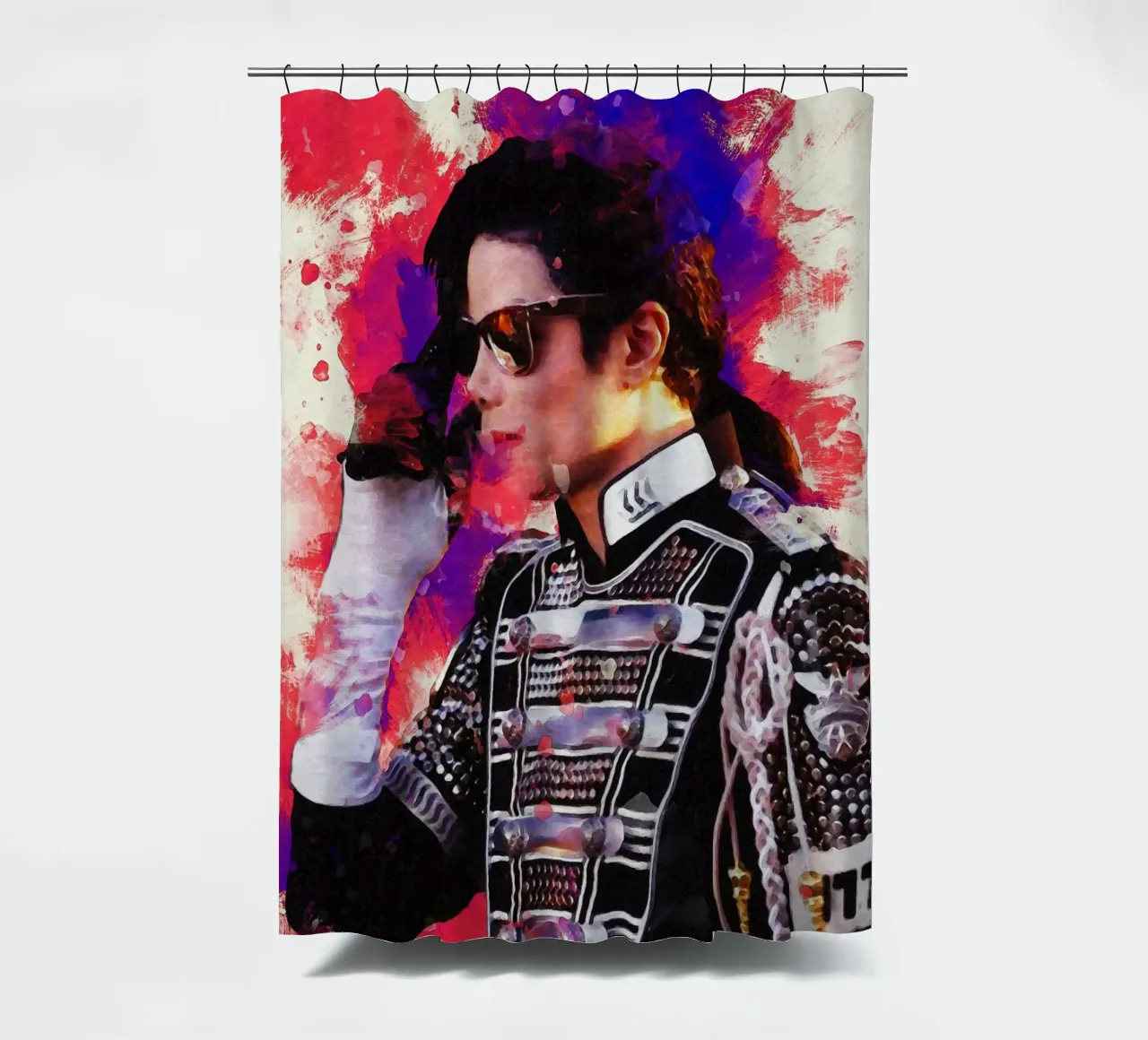 Smudge of Portrait Michael Jackson Duschvorhang von Gunawan Rb