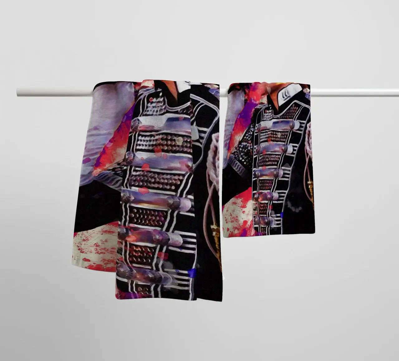 Smudge of Portrait Michael Jackson towel by Gunawan Rb