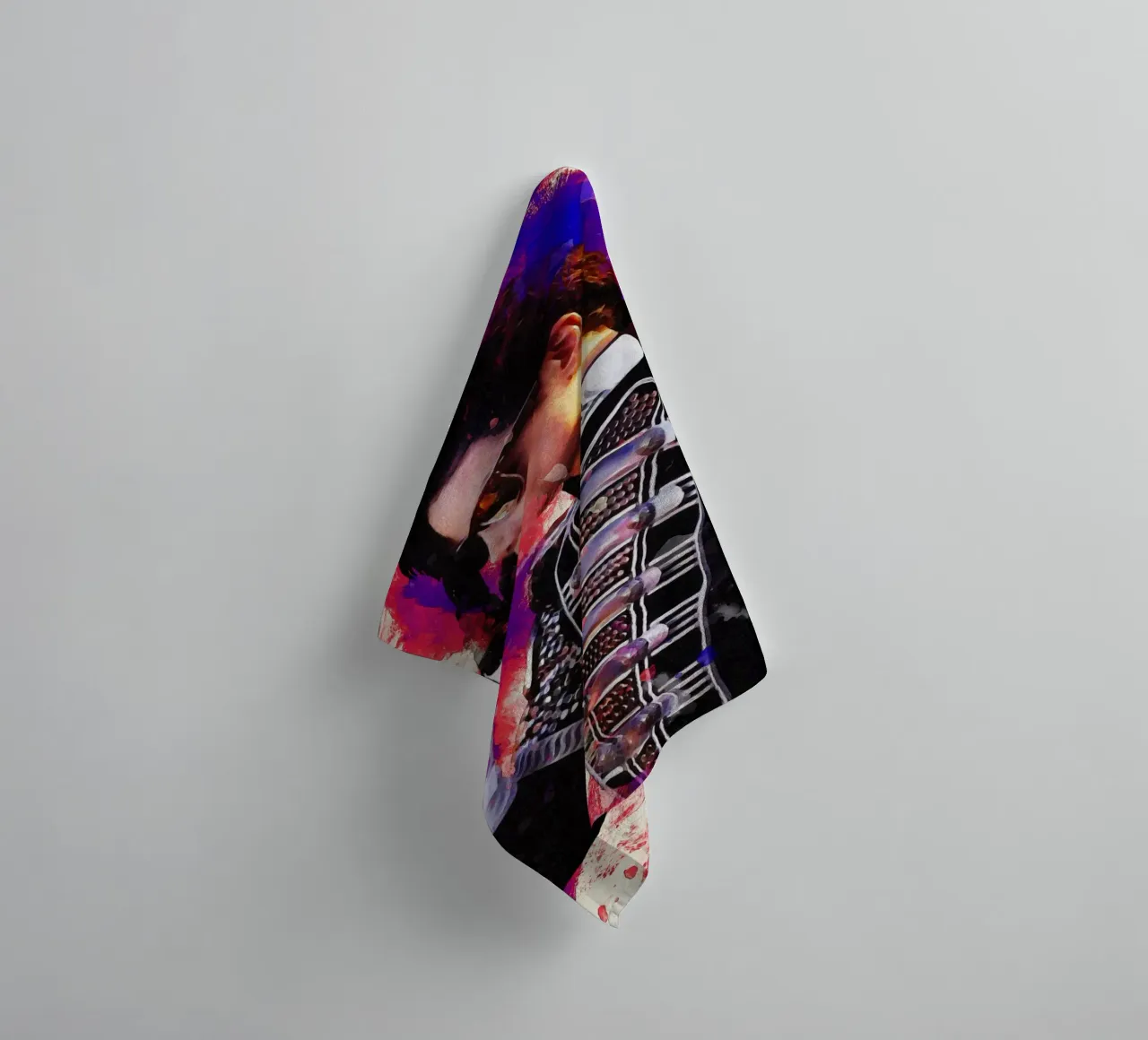 Smudge of Portrait Michael Jackson towel by Gunawan Rb