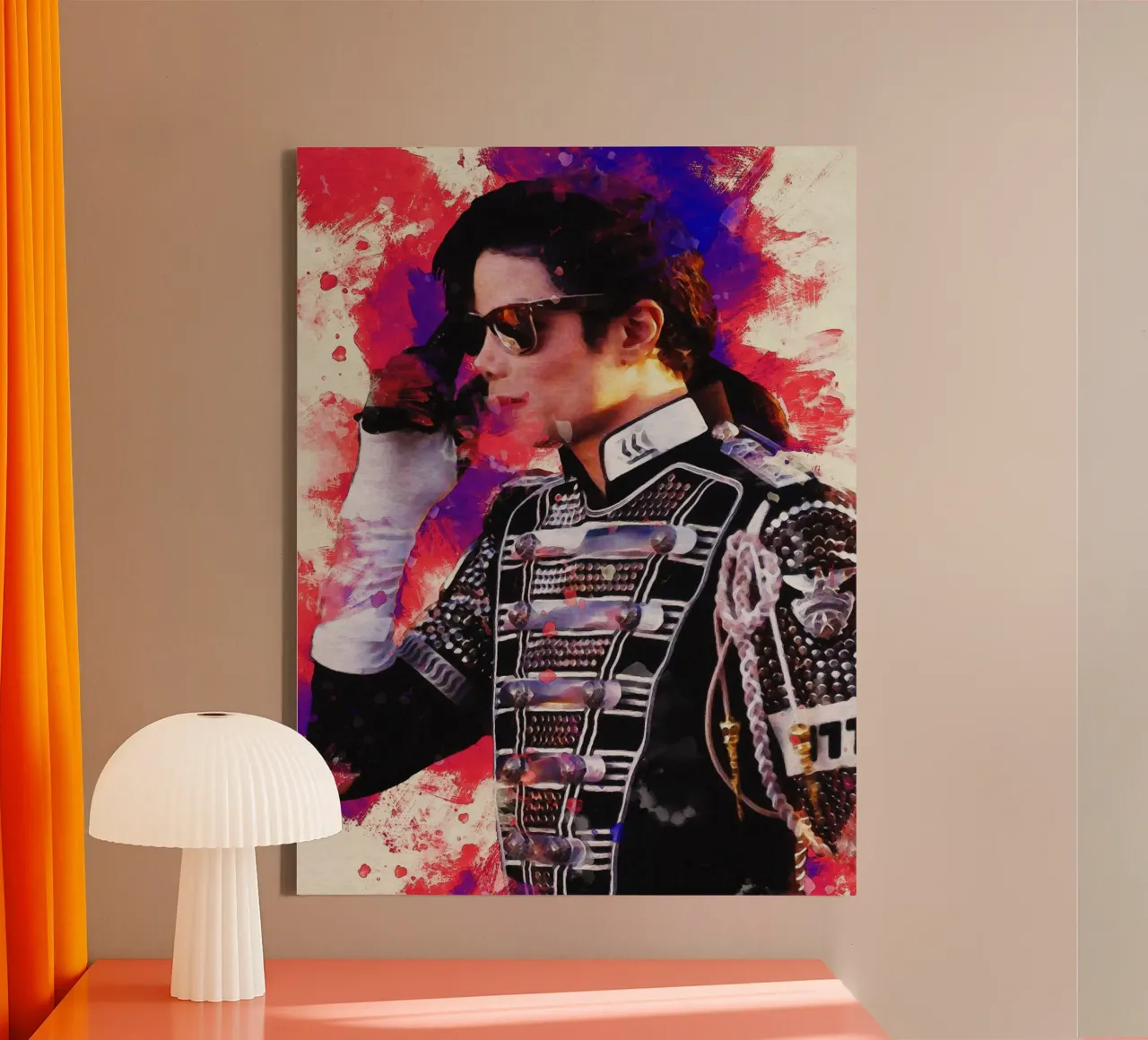 Smudge of Portrait Michael Jackson canvas by Gunawan Rb
