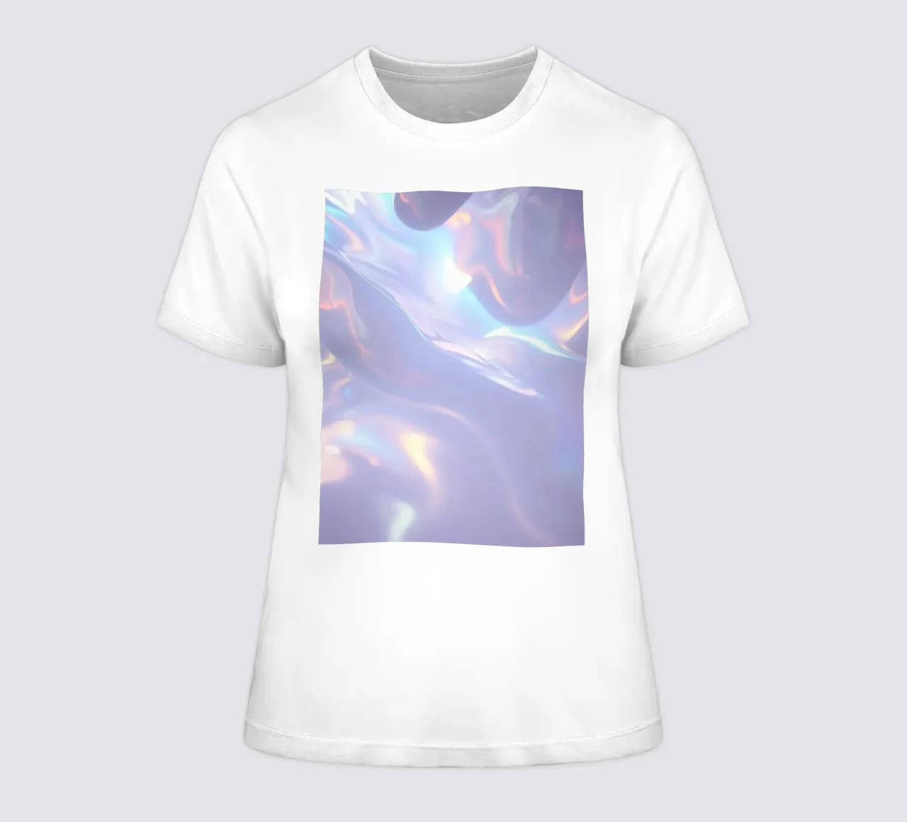 surface reflecting soft colors and patterns women's fitted t-shirt by DesignDoodle