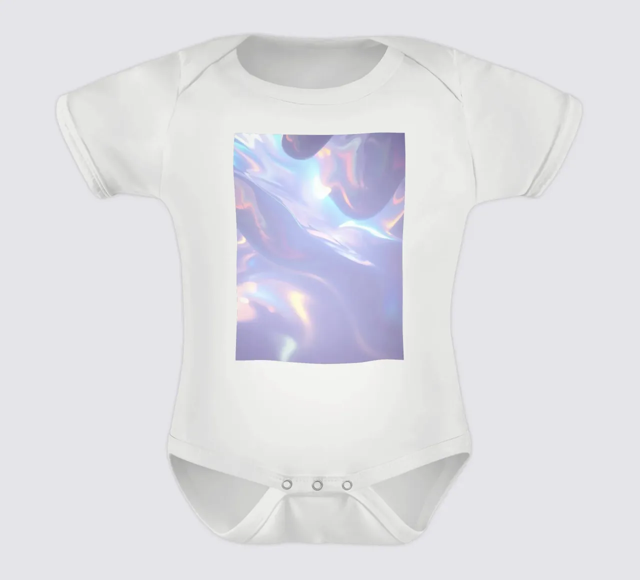 surface reflecting soft colors and patterns short-sleeve baby romper by DesignDoodle