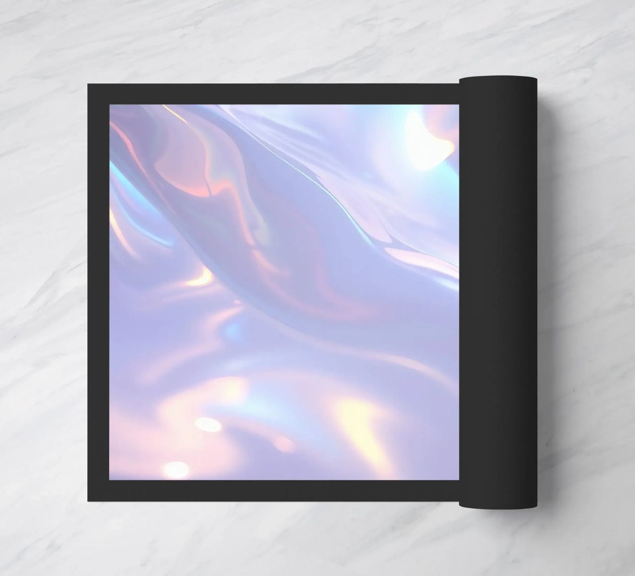 surface reflecting soft colors and patterns doormat by DesignDoodle